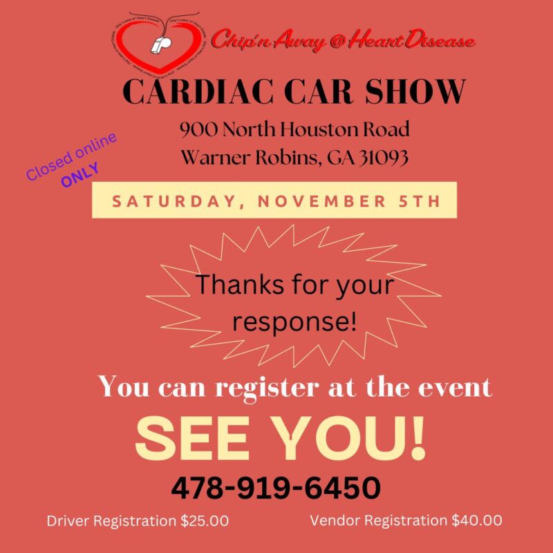 Cardiac Car Show Online Registration Closed